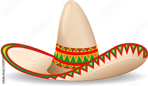 Vector: Sombrero Messico Cappello-Mexican Sombrero-Vector Sombrero Messico Cappello-Mexican Sombrero-Vector
