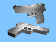 Pistolen - Puzzle - 3D