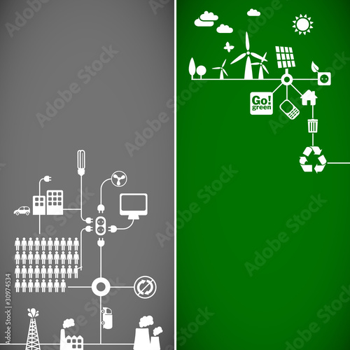 Vector: ecology banners - sustainable development concept ecology banners - sustainable development concept