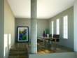Loft Esszimmer mit Parkett