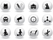 Glossy grey buttons