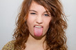 Tongue out