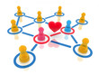 Rendered concept of a online dating community.