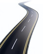 Empty road fading into white background