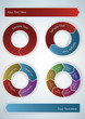 collection of wheel business chart icons