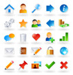 Set of 25 colored icons for websites and online communities