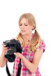 Junge Frau mit Digitalkamera