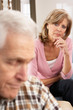 Senior Woman Caring For Sick Husband