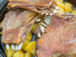Baked veal with potatoes (peka, cripnja)