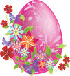 Vector: Floral easter egg Floral easter egg