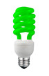 Green Saver Lightbulb Isolated on White Background Green Saver Lightbulb Isolated on White Background