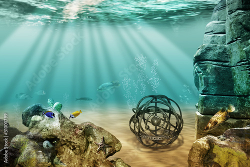 Photo: astronomy globe underwater astronomy globe underwater