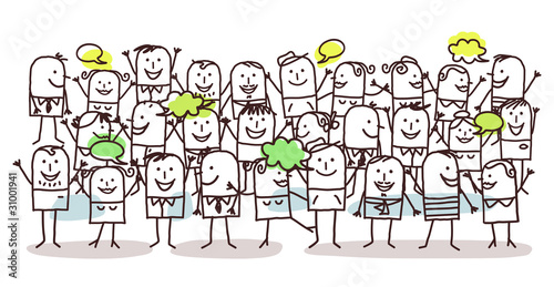 Vector: crowd and happiness crowd and happiness