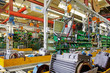 industrial assembly hall, electric motors
