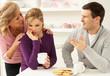 Senior Mother Interferring With Couple Having Argument At Home