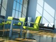 3d Rendering grüner Stuhl