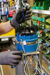 final assembly of electric motors, detail