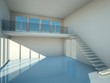 3d Rendering Loft weiss