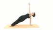 Yoga Asana in sequence: Side Plank, Downward Facing Dog