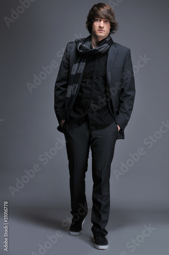 Photo: Fashion model in suit Fashion model in suit