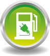 Button rund grün - tankstelle zapfsäule strom