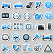 Automotive Blue Stickers