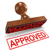 3d Rubber Stamp - "Approved"