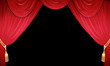Roter Vorhang eines Theaters