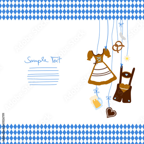 Vektor: Octoberfest Symbols & Pattern Octoberfest Symbols & Pattern