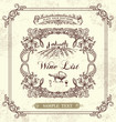 Label for wine, Label for wine list