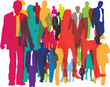 background of crowds of people