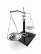 Symbol of justice. Scale. 3d