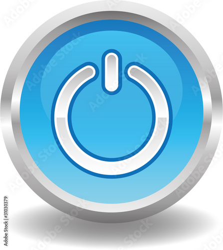 Vector: Button rund blau - an aus schalter Button rund blau - an aus schalter
