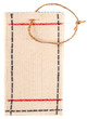 Photo: Blank fabrics tag tied with a string Blank fabrics tag tied with a string