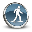 Dark Blue 3D Style Icon "Snowshoeing"