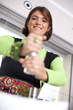 Woman preparing food at the kitchen
