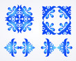 Blue vector ornament background