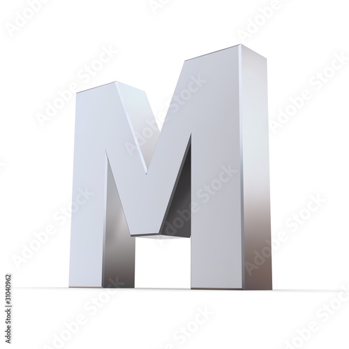 Illustration: Shiny Letters M Shiny Letters M