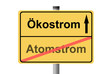 Illustration: Ökostrom statt Atomstrom Ökostrom statt Atomstrom