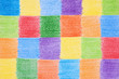 Background drawn by color pencils.