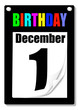 Birthday Calendar. vector format.