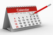 calendar on white background. Isolated 3D image calendar on white background. Isolated 3D image