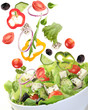 Falling fresh vegetable