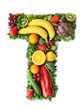 Fruit and vegetable alphabet - letter T Fruit and vegetable alphabet - letter T