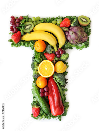 Alphabet Letters Vegetables