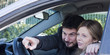 Young Adult Couple with Car