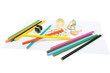 Colored pencils isolated on the white background Colored pencils isolated on the white background