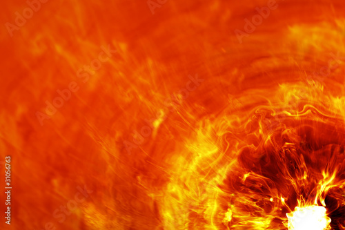 Photo: fiery explosion fiery explosion