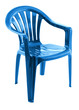 Photo: Blue plastic chair Blue plastic chair