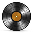 Vintage vinyl record isolated on white background
